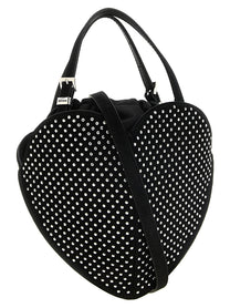 ROTATE Birger Christensen Crystal the Heart Handbag Black, view 2