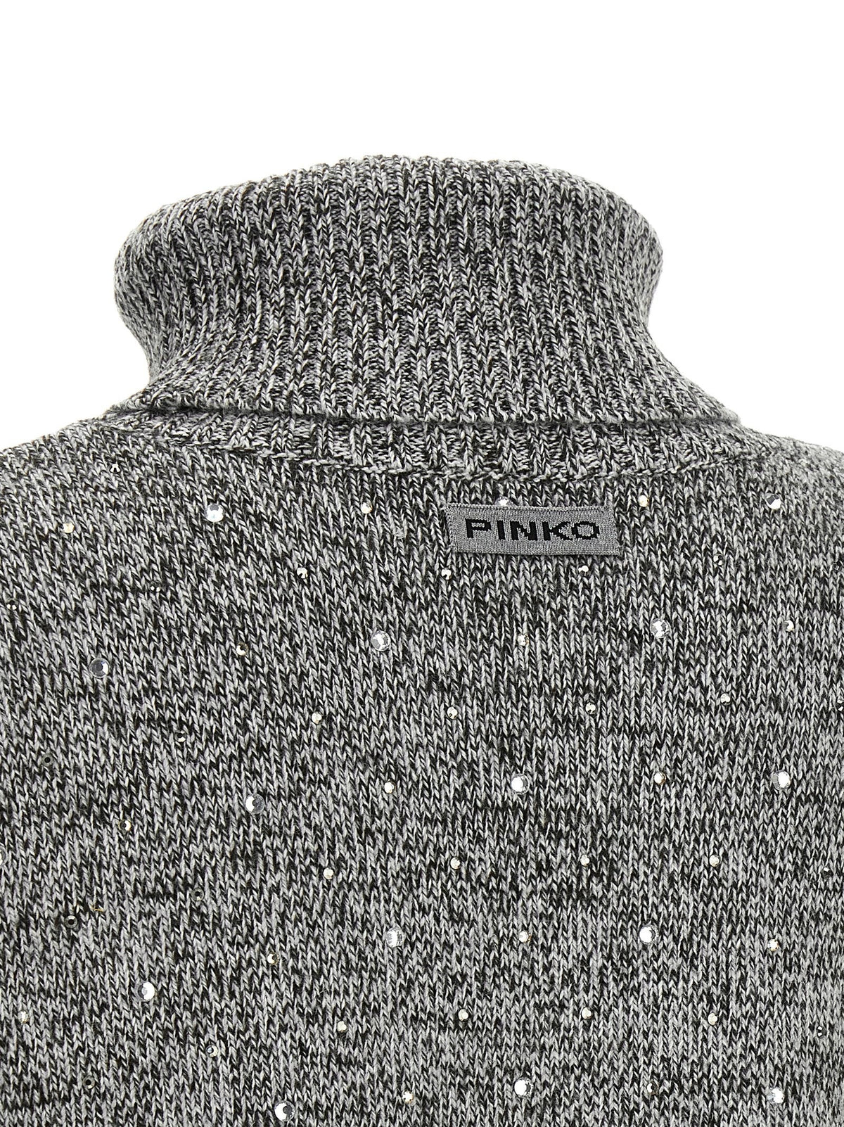 Pinko Crystal Turtleneck Sweater Grey, view 4
