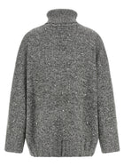 Pinko Crystal Turtleneck Sweater Grey, view 2