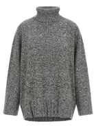 Pinko Crystal Turtleneck Sweater Grey
