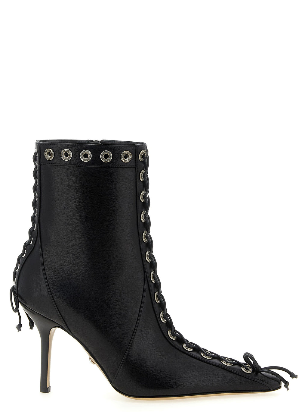 MACH &amp; MACH Crystalized Corset Ankle Boots Black