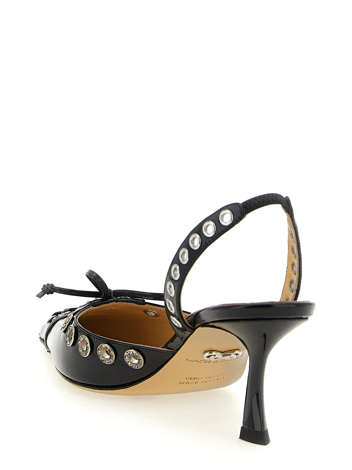 MACH &amp; MACH Crystalized Corset Slingback Black