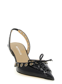 MACH &amp; MACH Crystalized Corset Slingback Black