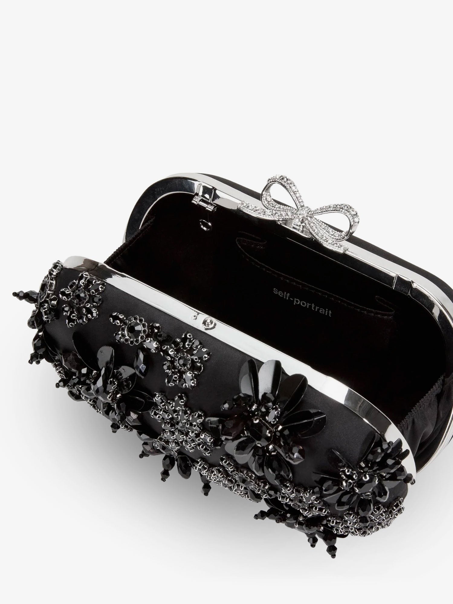 self-portrait Women's Crystals Clutch Bag Black self-portrait