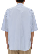 Moschino Men's Cuff Details Shirt Blue, view 3
