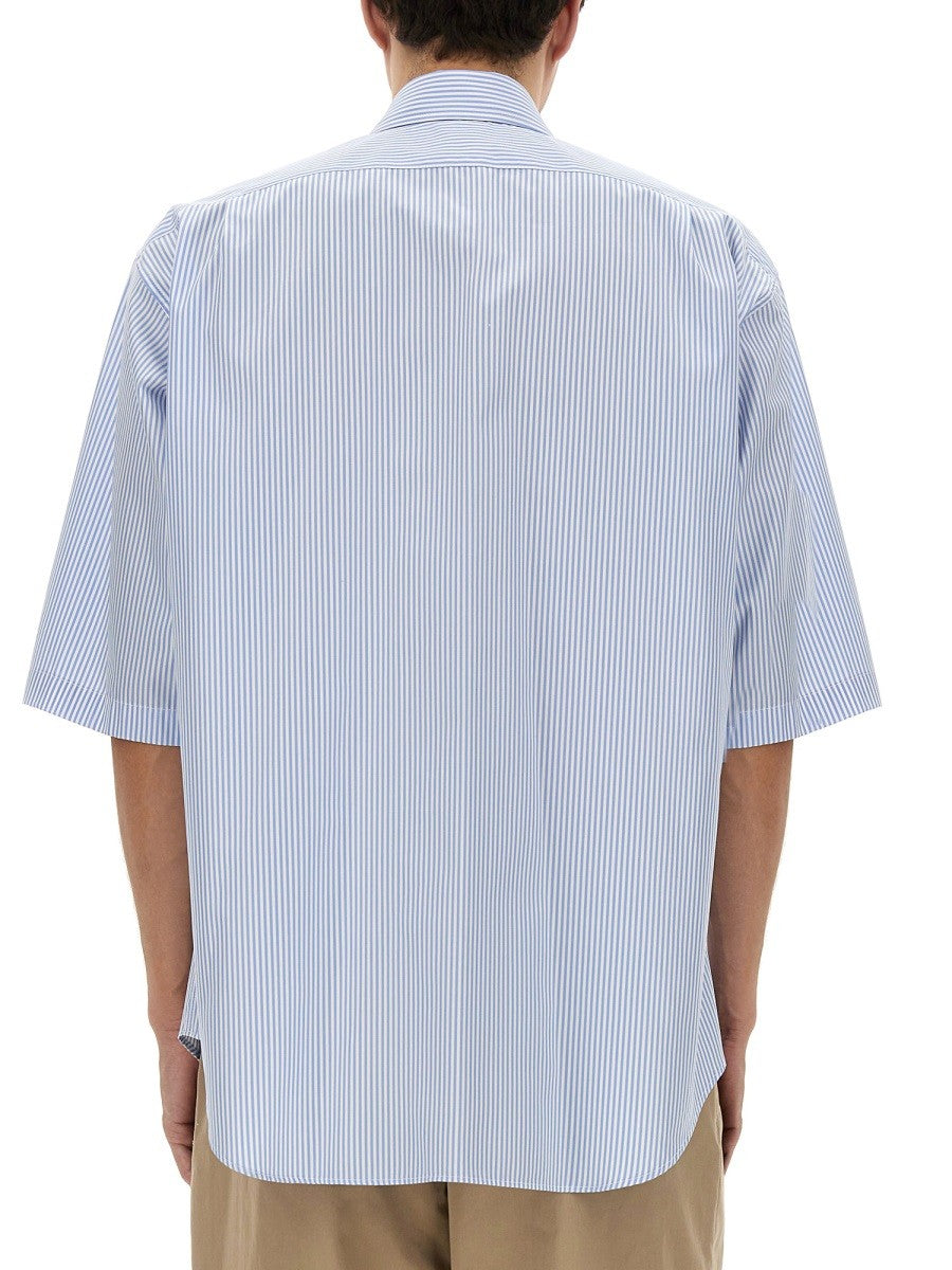 Moschino Men's Cuff Details Shirt Blue