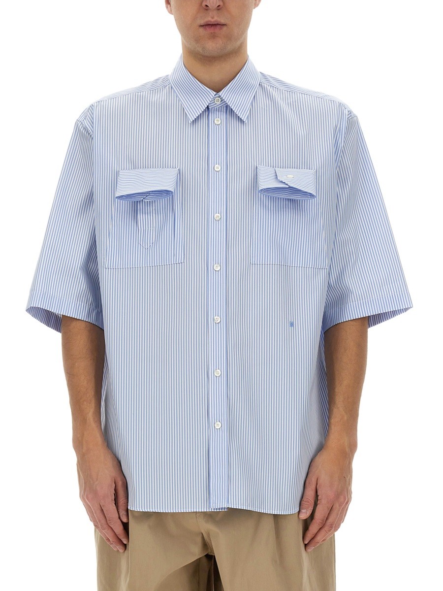 Moschino Men's Cuff Details Shirt Blue