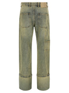 Entire Studios Cuff Surface Wave Jeans Yellow, view 2