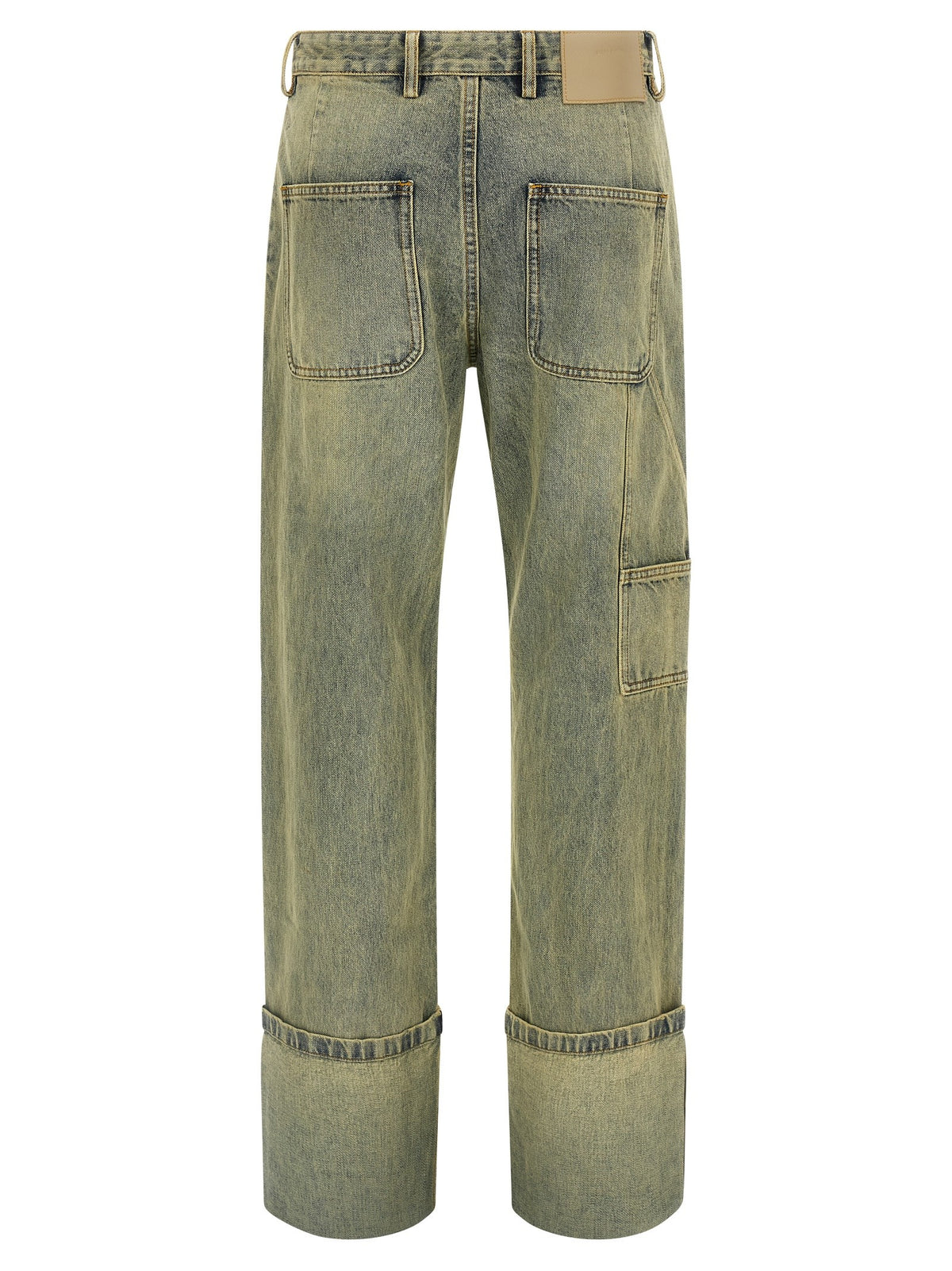 Entire Studios Cuff Surface Wave Jeans Yellow, view 2