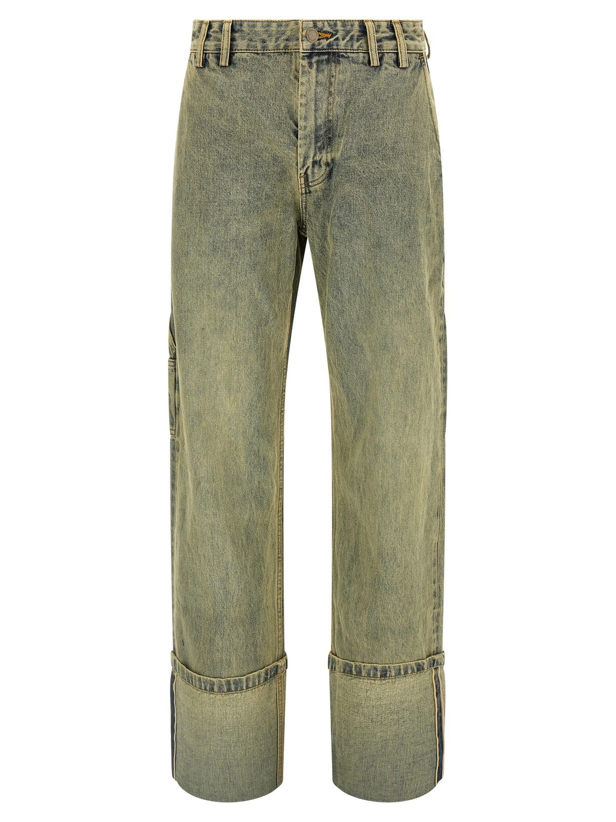 Entire Studios Cuff Surface Wave Jeans Yellow