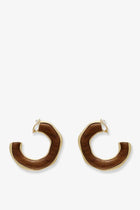 Cult Gaia Women's Madeira Natural Wood Earrings Brown