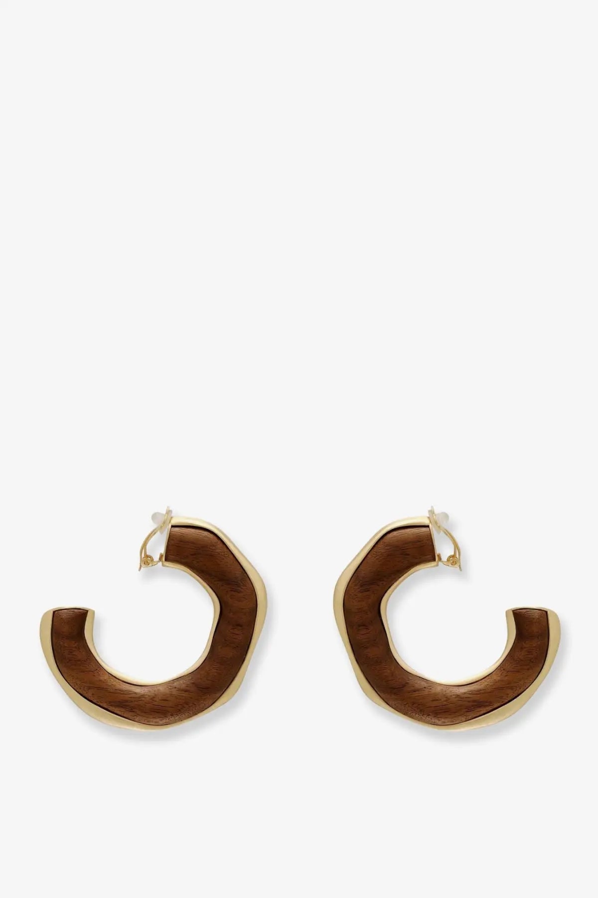 Cult Gaia Women's Madeira Natural Wood Earrings Brown