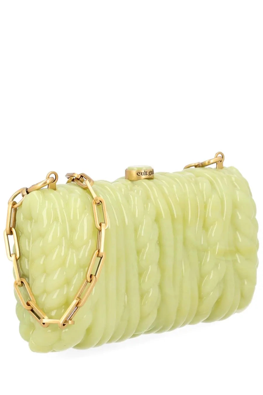 Cult Gaia Women's Helene Clutch Green, view 2