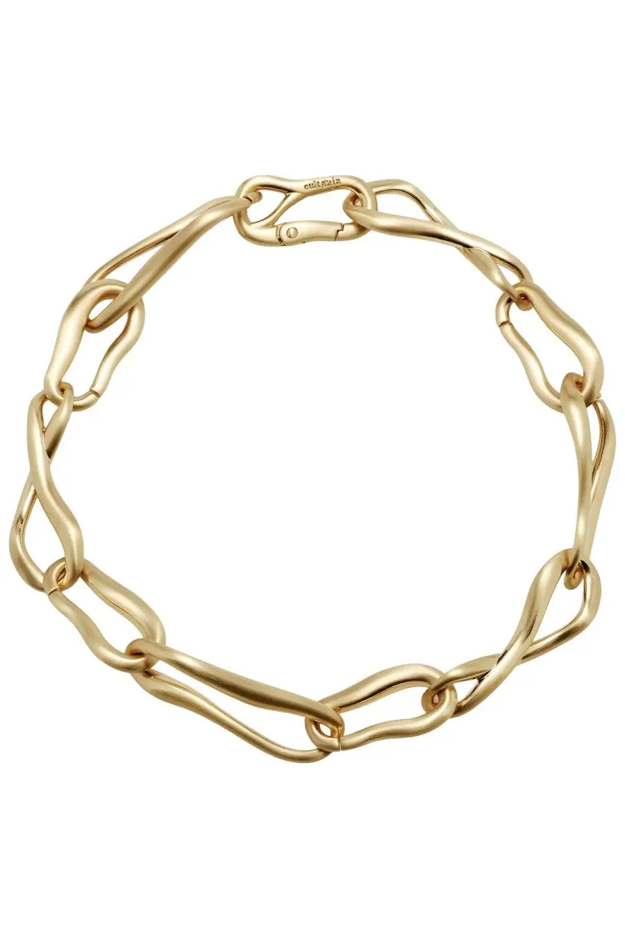 Cult gaia women’s gold chain bracelet with fluid twisted links and a sleek clasp in a sculptural design