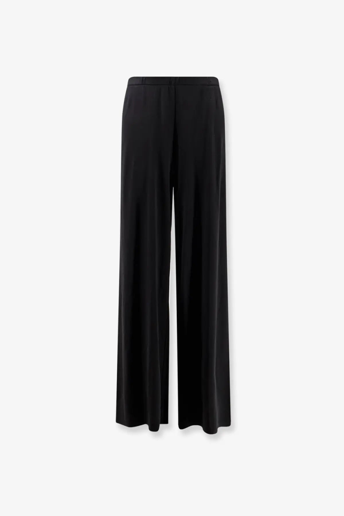 Cult gaia women’s stancie black wide-leg trousers in smooth viscose fabric with a minimalist design