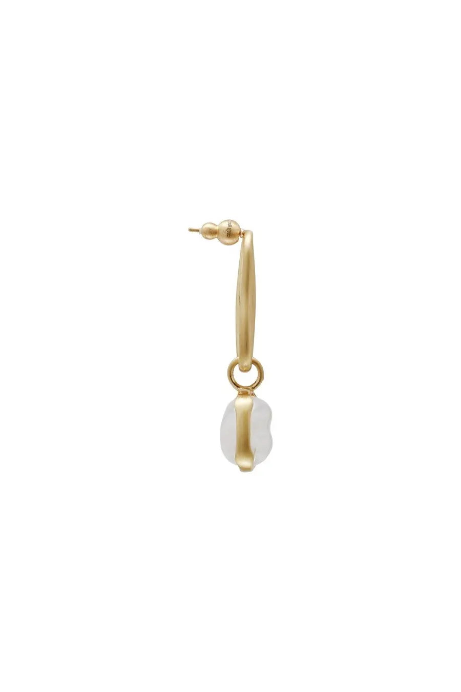 Cult gaia women’s true gold earrings with gold-toned elongated bar and delicate bone-shaped charm drop design