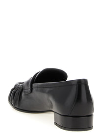 PRADA Curled Toe Moccasins Black