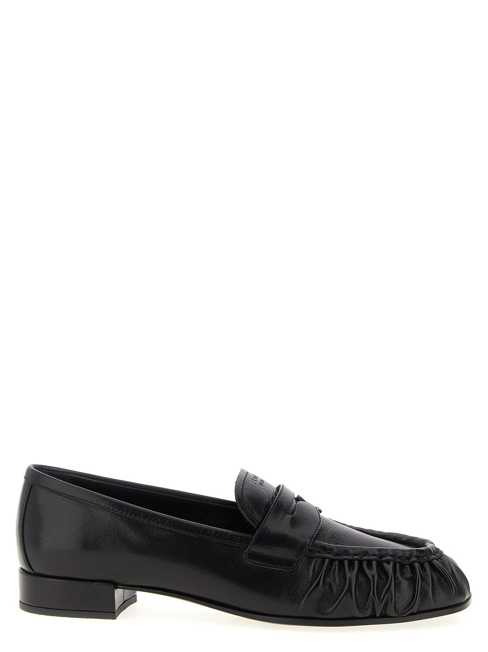 PRADA Curled Toe Moccasins Black