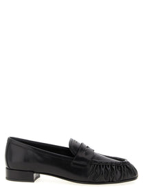 PRADA Curled Toe Moccasins Black