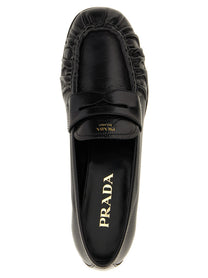 PRADA Curled Toe Moccasins Black