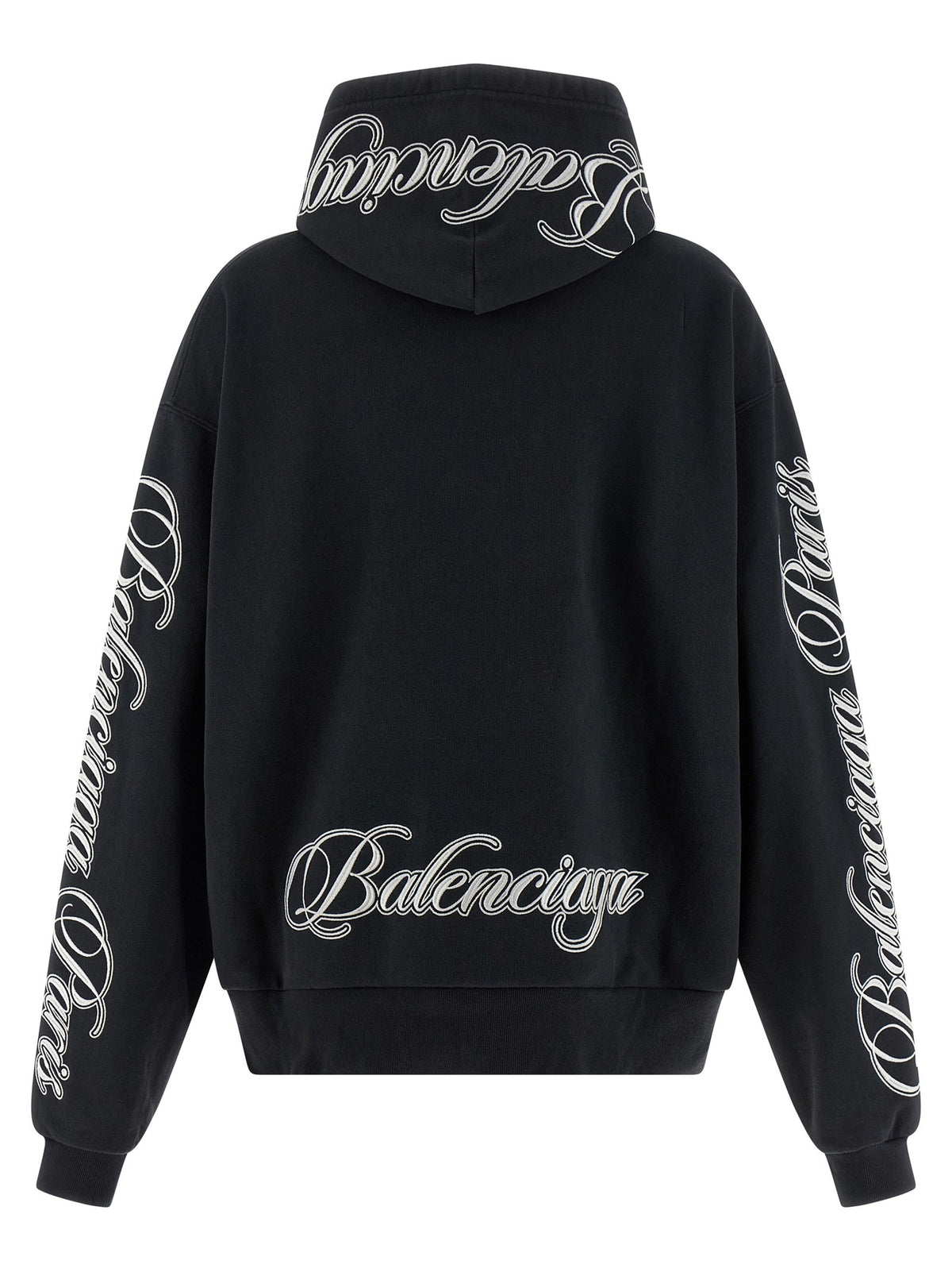 Balenciaga Cursive Hoodie Black, view 2