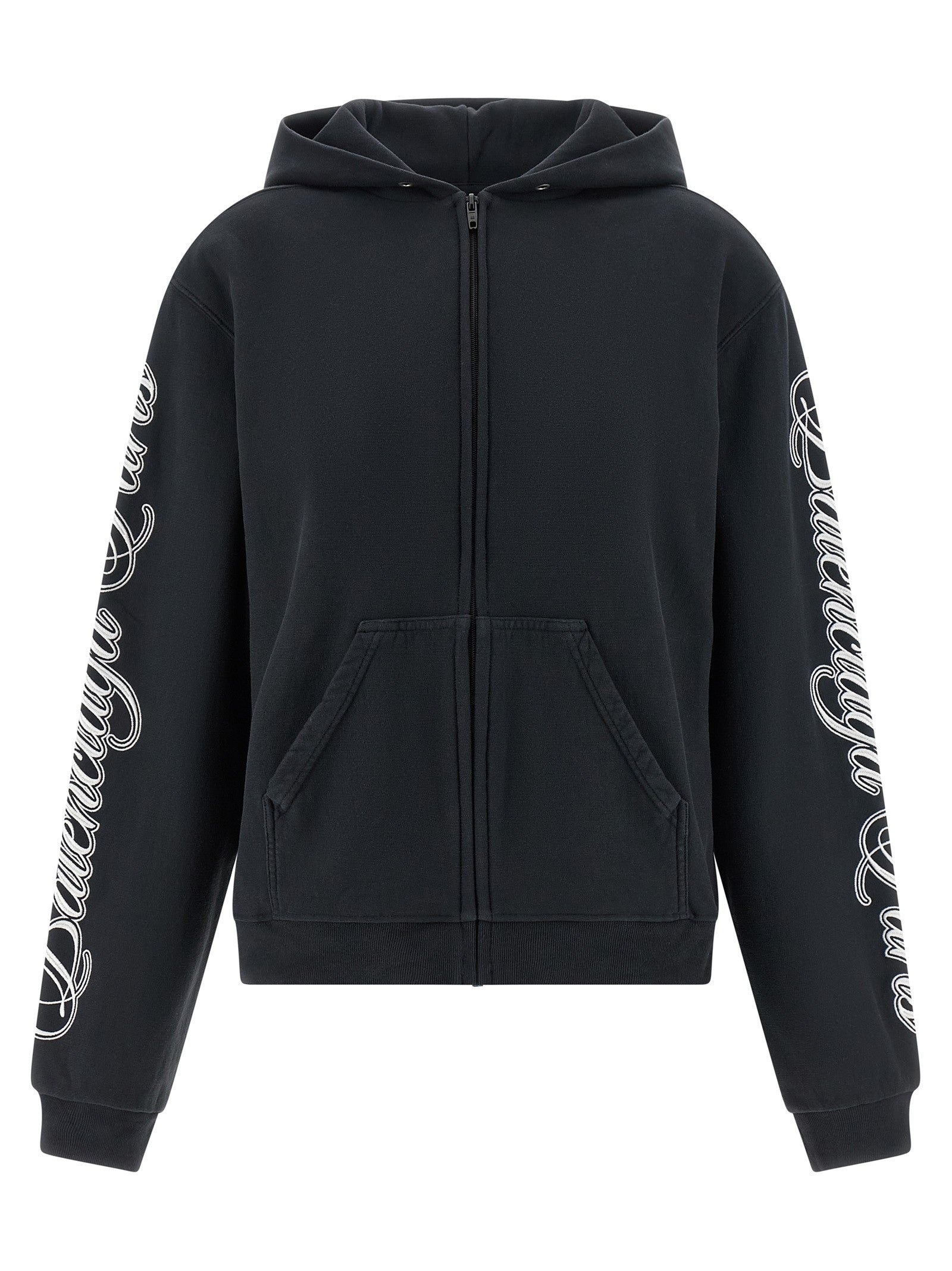 Balenciaga Cursive Hoodie Black