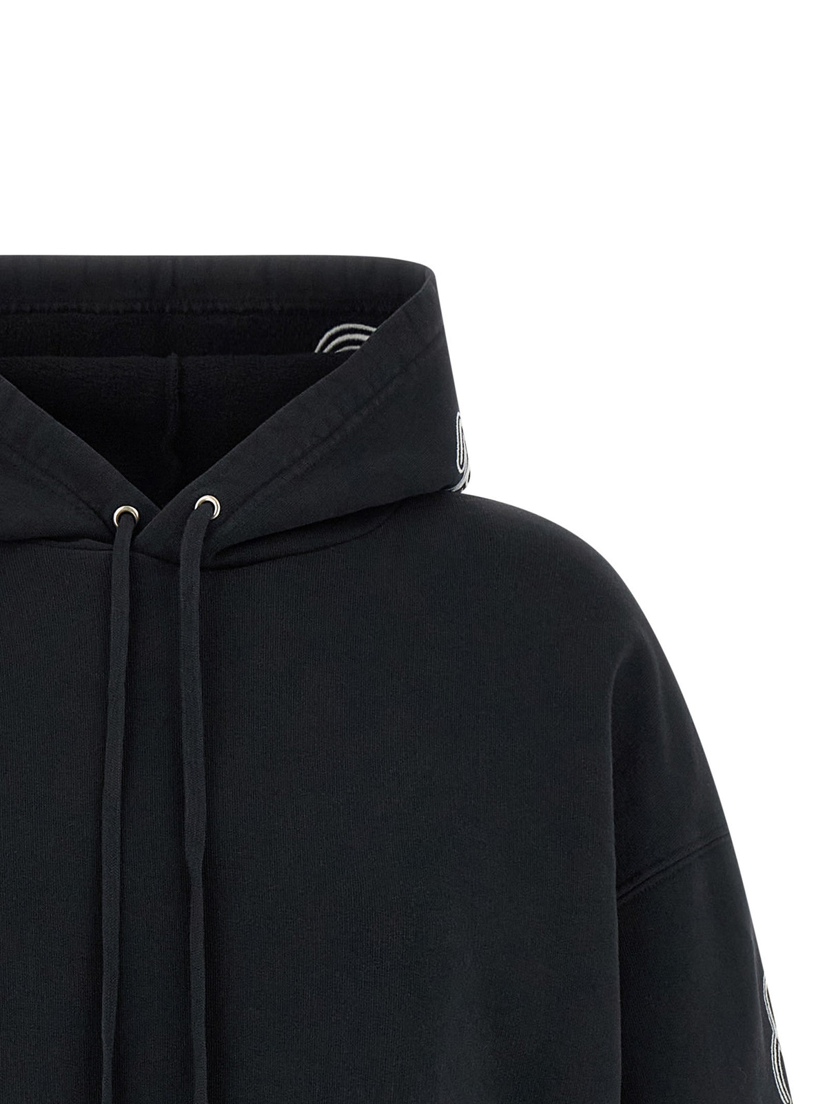 Balenciaga Cursive Hoodie Black, view 4