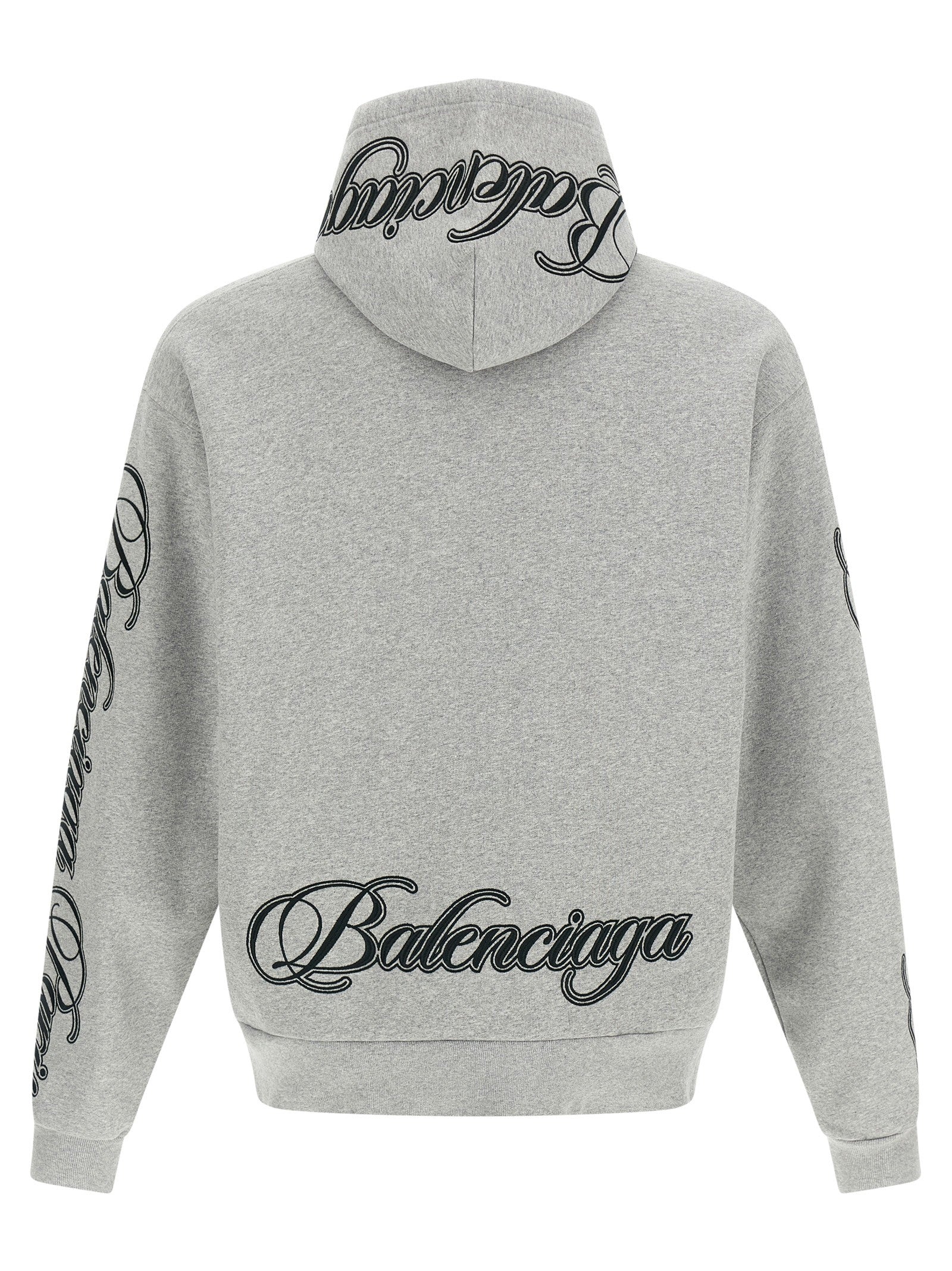 Balenciaga Cursive Hoodie Grey