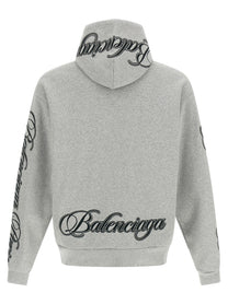 Balenciaga Cursive Hoodie Grey