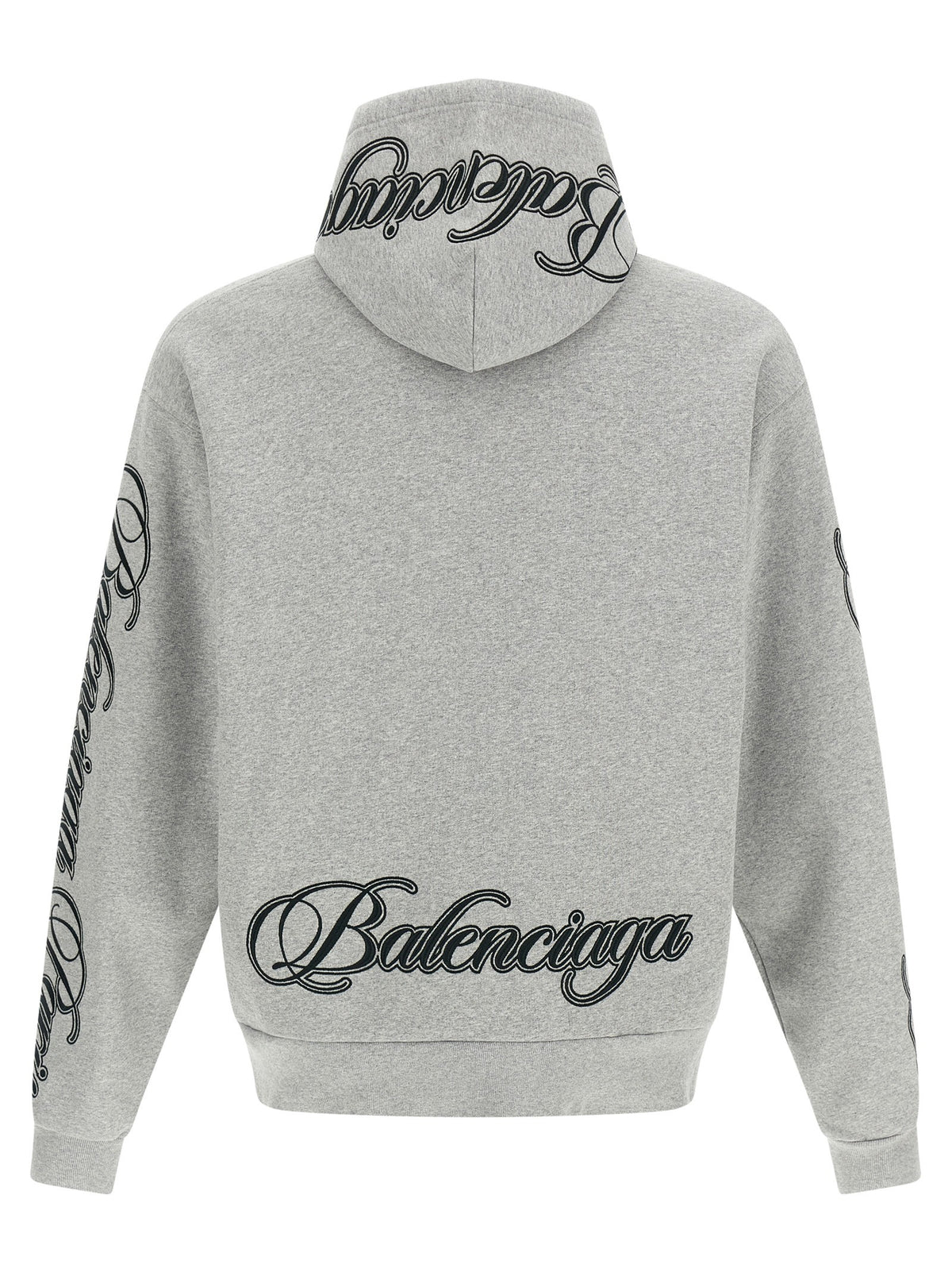 Balenciaga Cursive Hoodie Grey, view 2