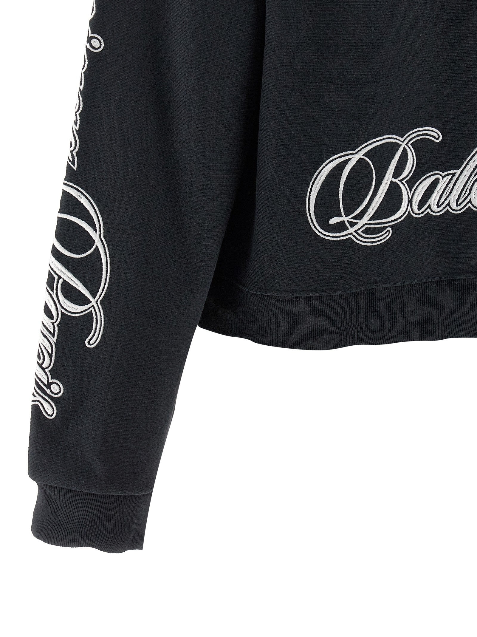 Balenciaga Cursive Hoodie Black