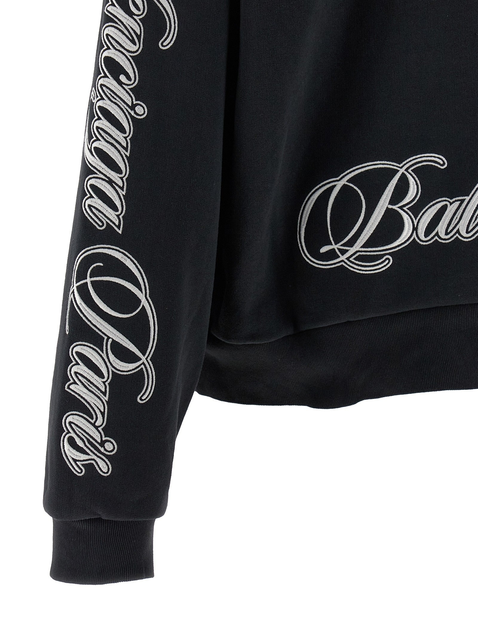 Balenciaga Cursive Hoodie Black