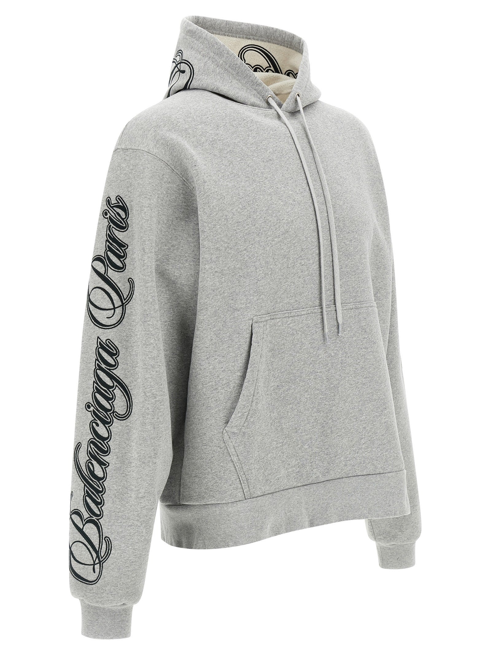 Balenciaga Cursive Hoodie Grey