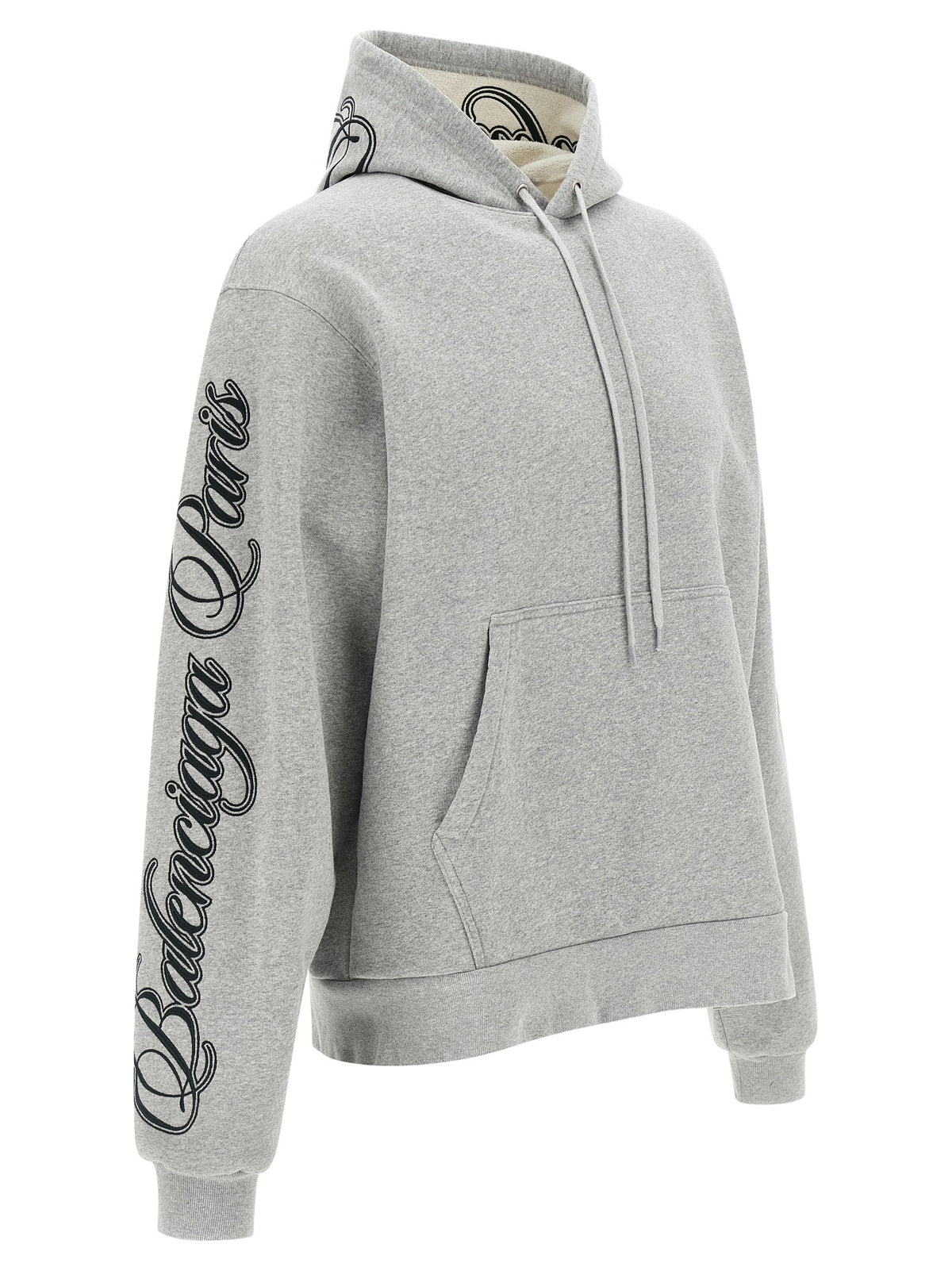 Balenciaga Cursive Hoodie Grey, view 3