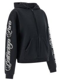 Balenciaga Cursive Hoodie Black
