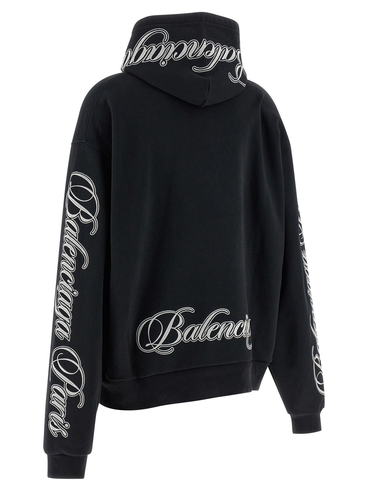 Balenciaga Cursive Hoodie Black, view 3