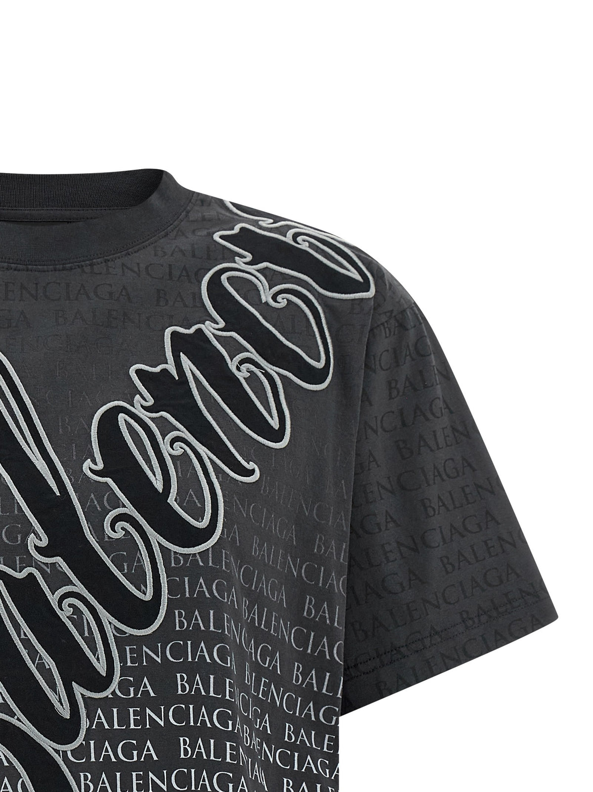 Balenciaga Cursive Shirt Black, view 3