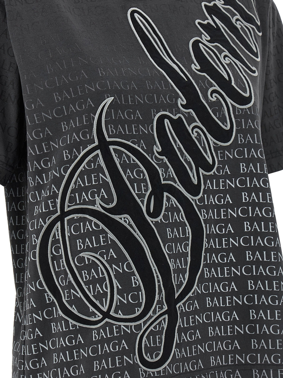 Balenciaga Cursive Shirt Black, view 4
