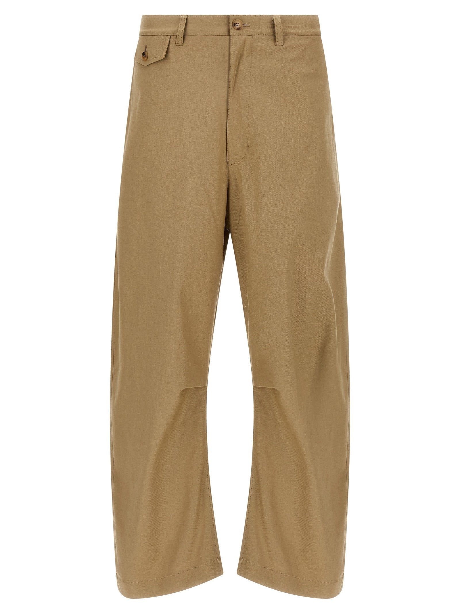 Comme Des Garҫons Homme Curved Leg Pants Beige