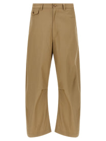 Comme Des Garҫons Homme Curved Leg Pants Beige