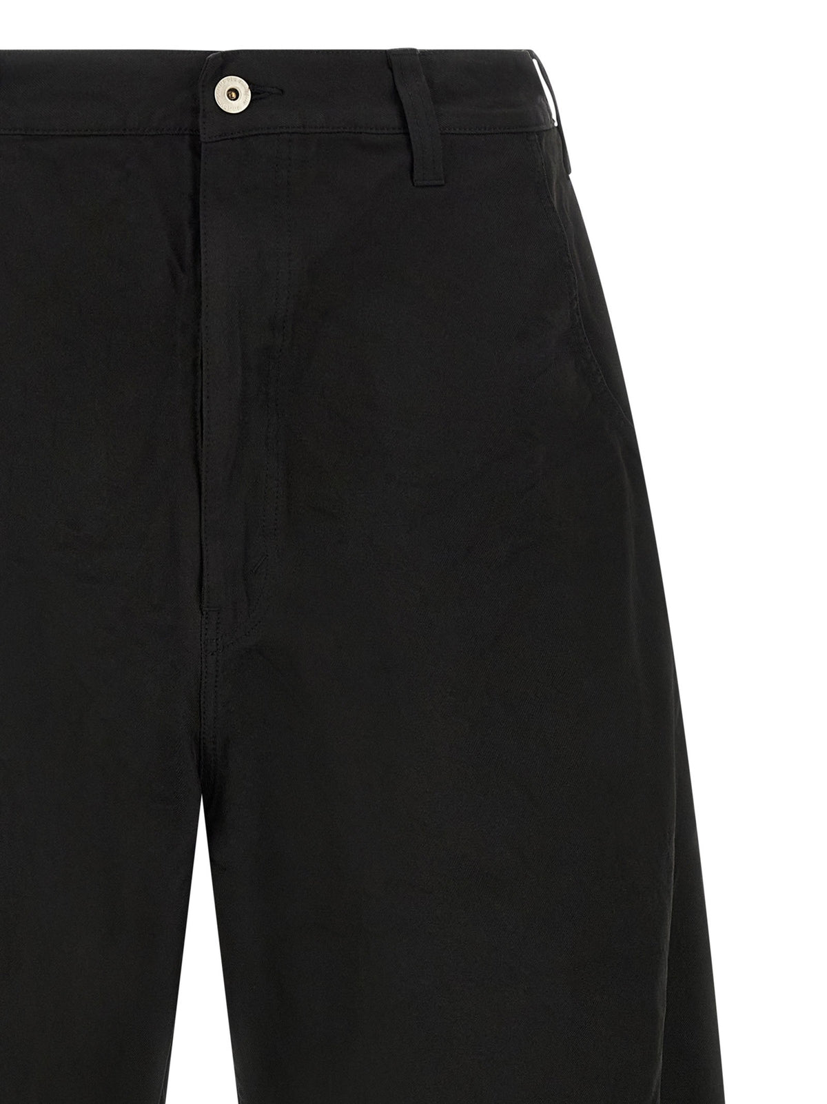 Comme Des Garҫons Homme Curved Leg Pants Black
