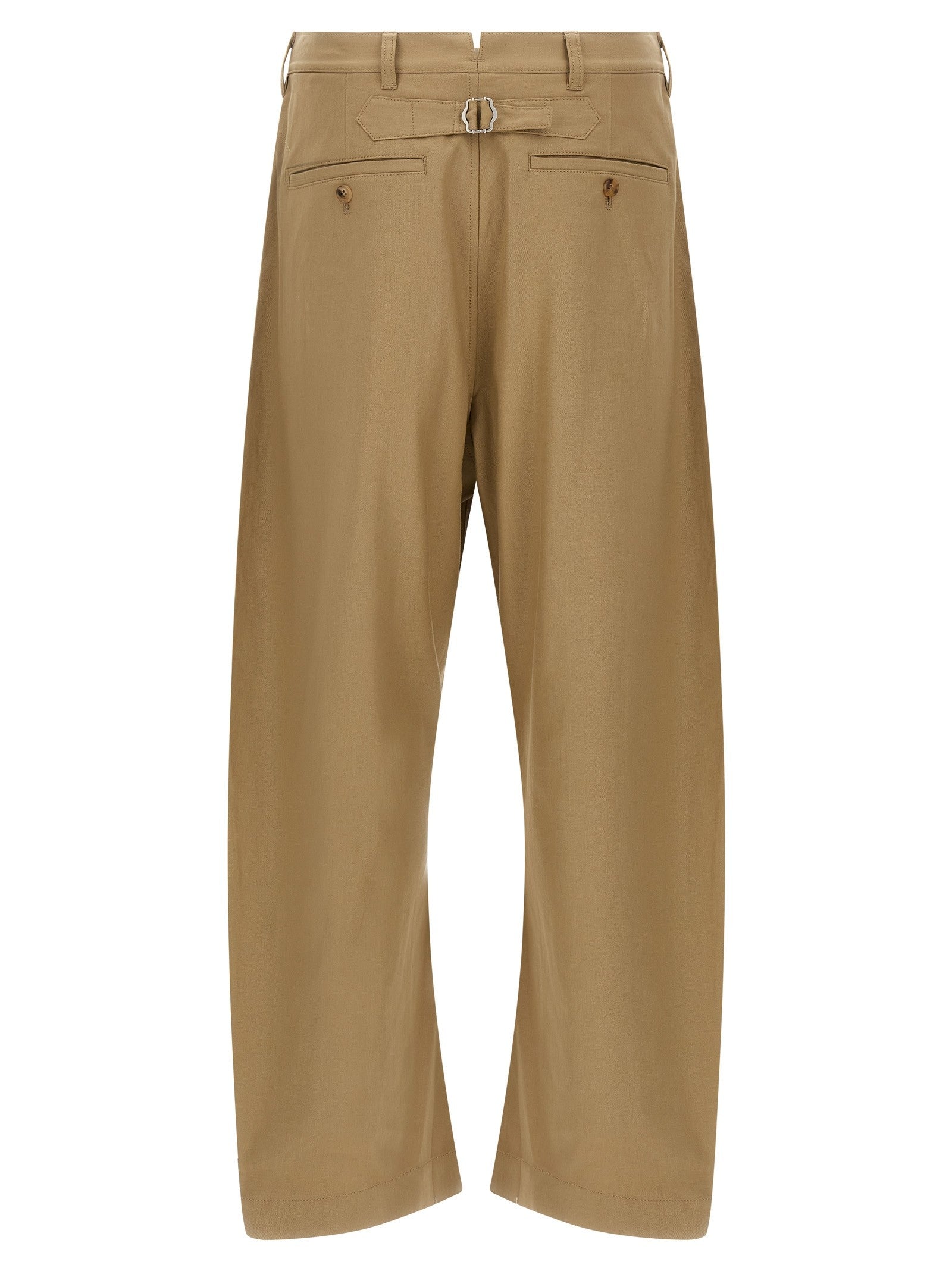 Comme Des Garҫons Homme Curved Leg Pants Beige