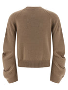 Nude Lucy Curved Sleeve Sweater Beige, view 2