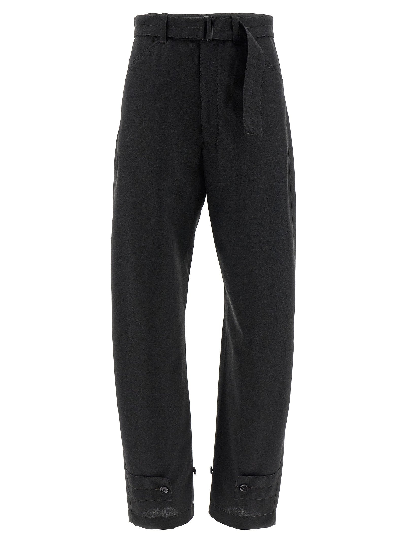 Lemaire Curved Tailored Pants Black