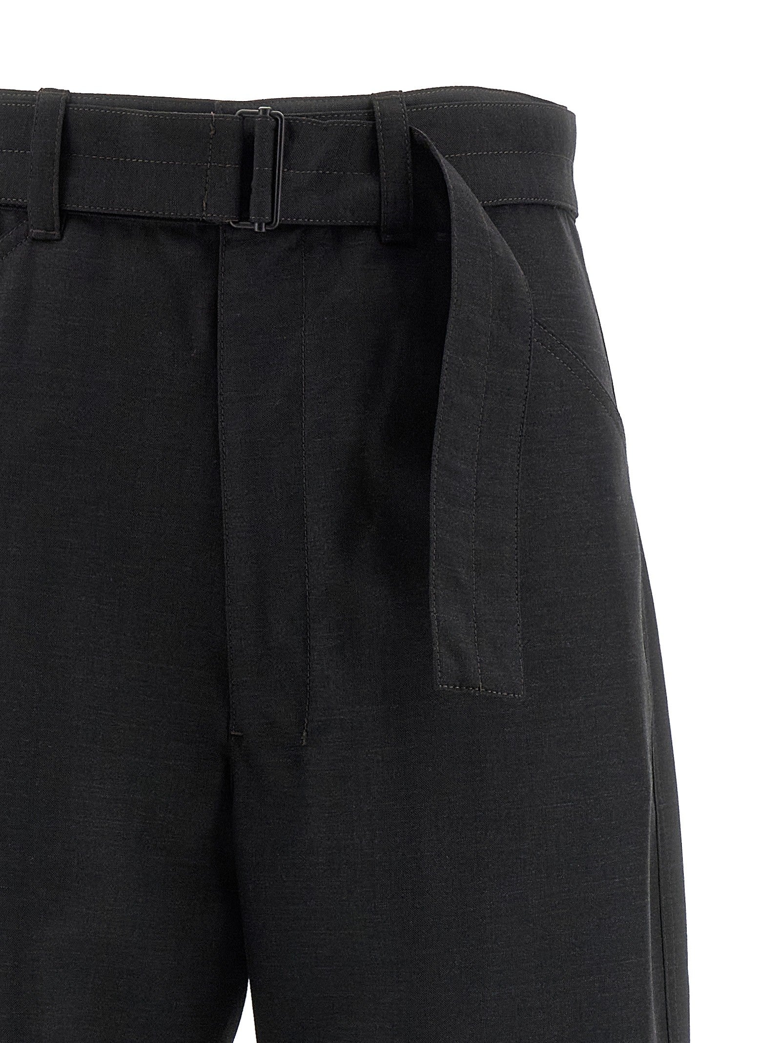 Lemaire Curved Tailored Pants Black
