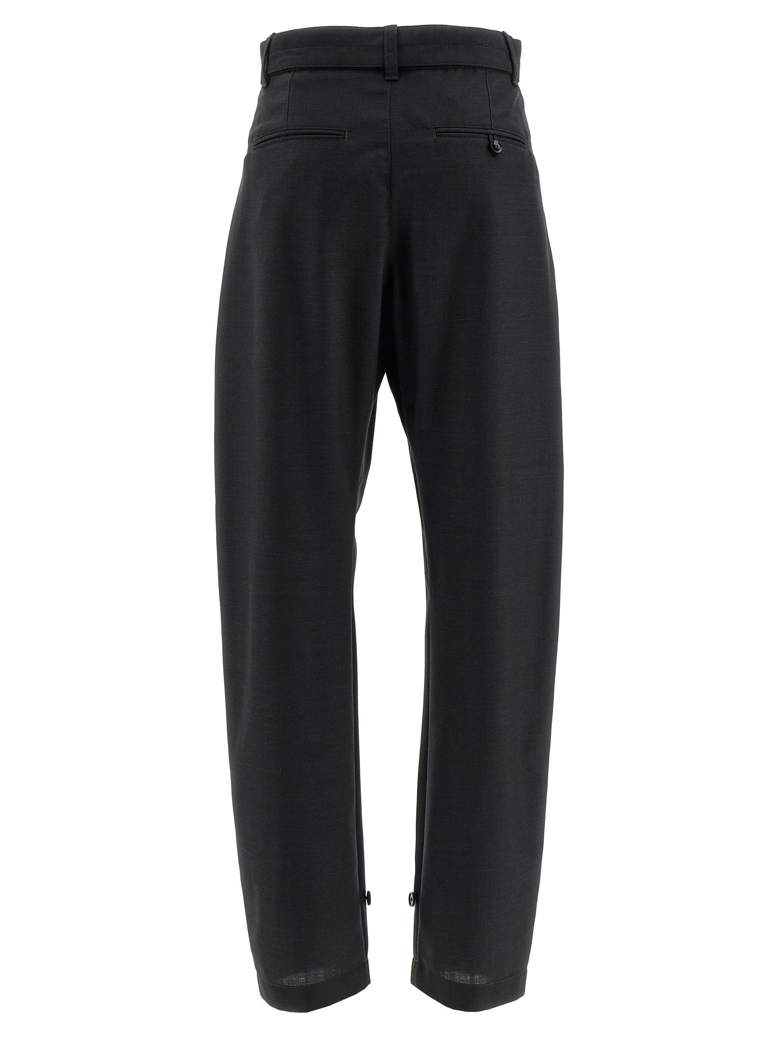 Lemaire Curved Tailored Pants Black