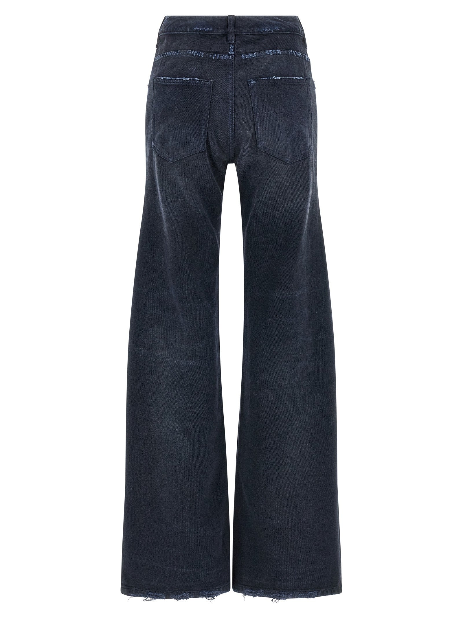 Balenciaga Curved Waist Jeans Blue