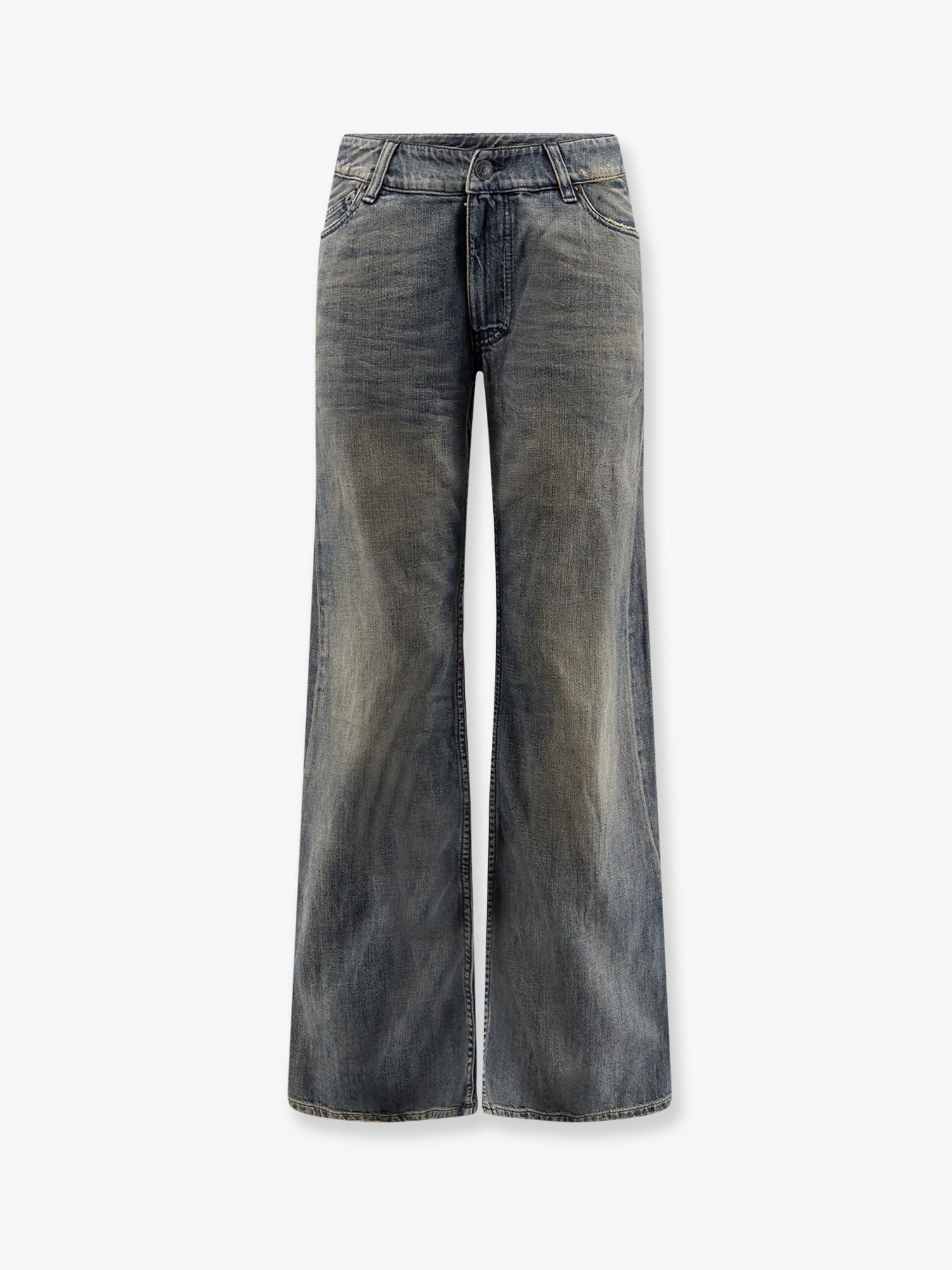 Balenciaga Women's Curved Waist Pants Jeans Blue Balenciaga