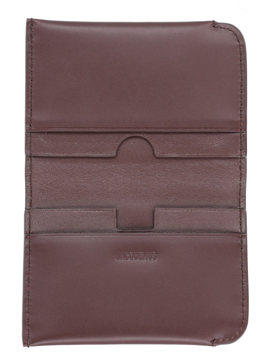 JACQUEMUS Men's Curved Wallet Brown