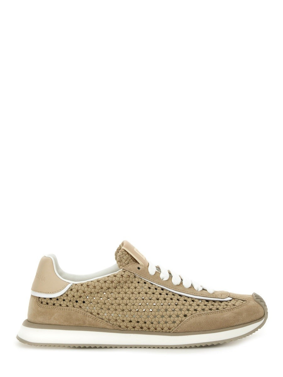 Dolce &amp; Gabbana Men's Cushion Sneaker Beige